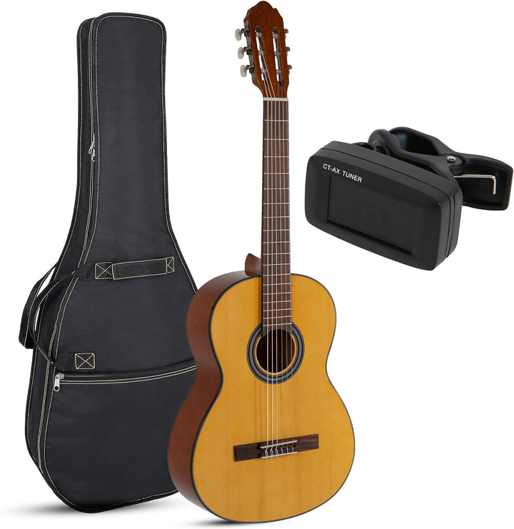GEWA Konzertgitarren Student 3/4 mit Tasche und Tuner, für die Musikschule, Starter Set, 3/4