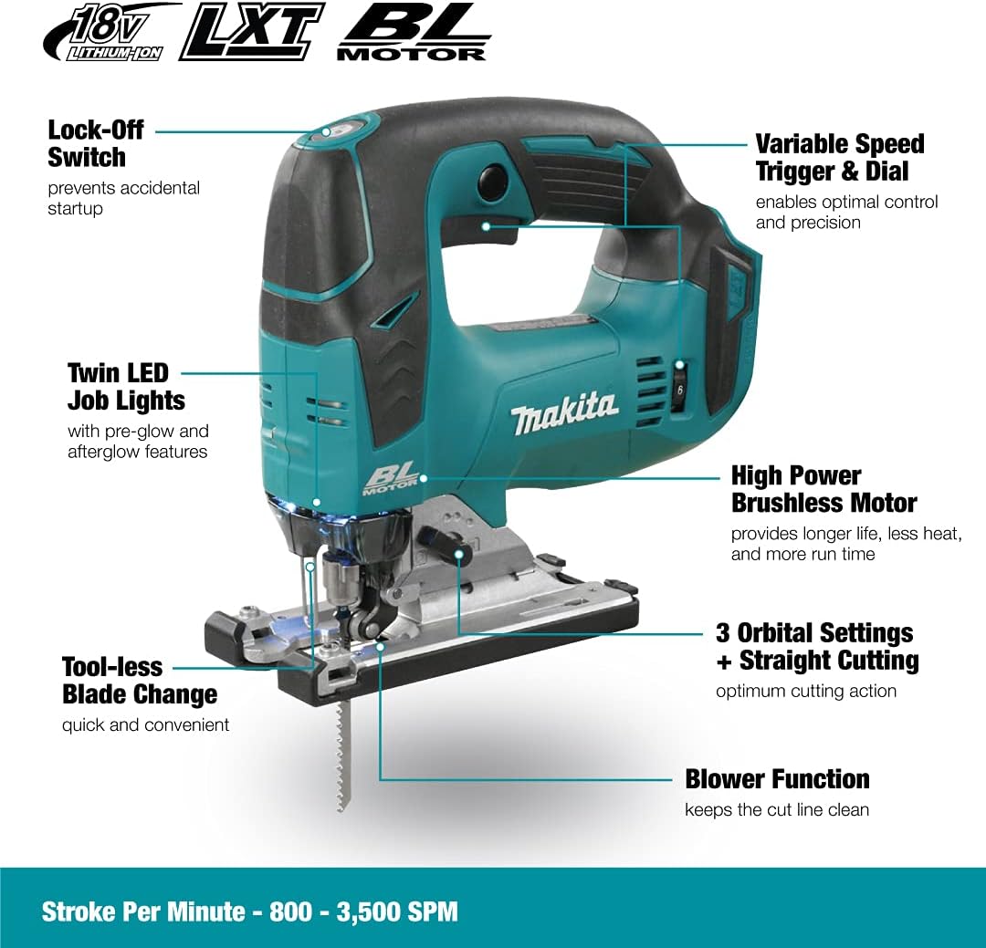 Makita DJV182Z Akku-Pendelhubstichsäge 18 V (ohne Akku, ohne