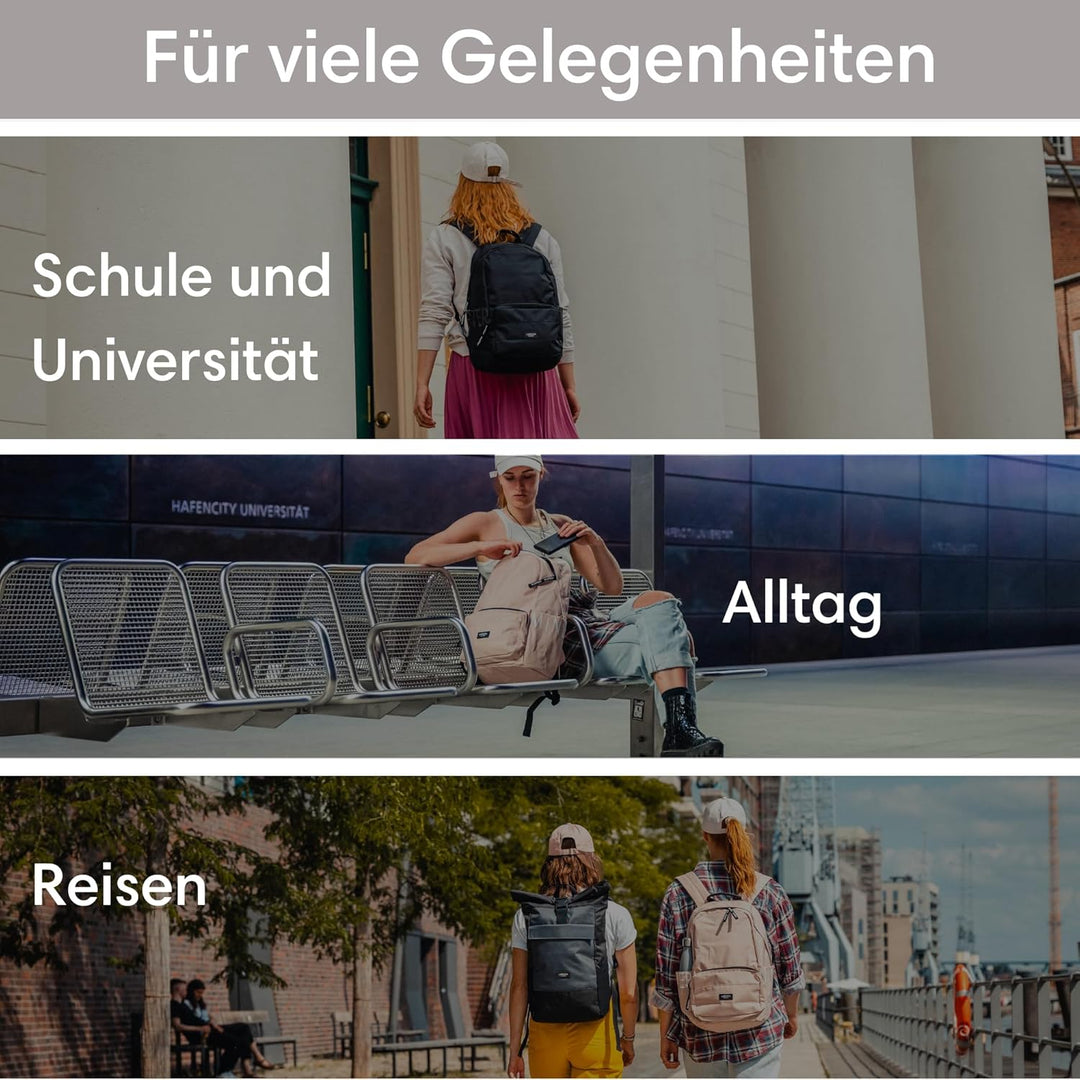 LARKSON Schulrucksack Mädchen & Jungen Teenager - No 3 - Rucksack Damen & Herren für Schule - 16" La