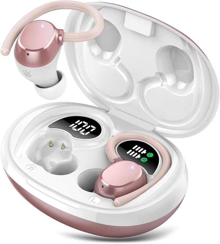 QXQ Bluetooth Kopfhörer Sport, In Ear Kopfhörer Kabellos Bluetooth 5.3, mit Ladeetui, LED-Anzeige, I