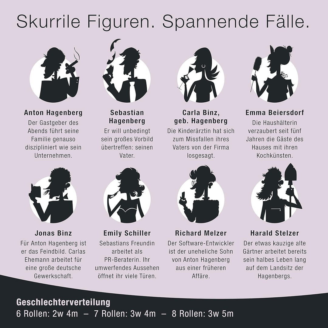 CULINARIO MORTALE® – Schatten über Landsitz Hagenberg - Krimidinner für Zuhause für 6 bis 8 Personen