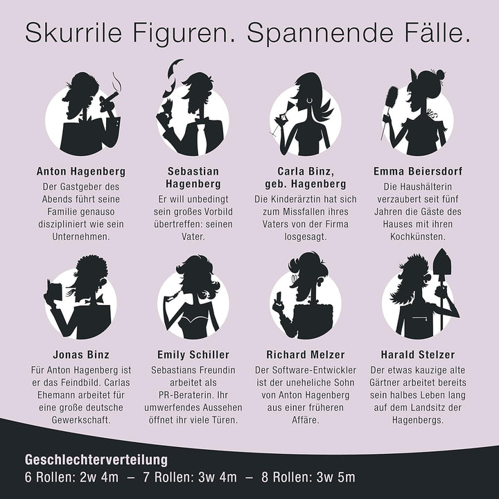 CULINARIO MORTALE® – Schatten über Landsitz Hagenberg - Krimidinner für Zuhause für 6 bis 8 Personen