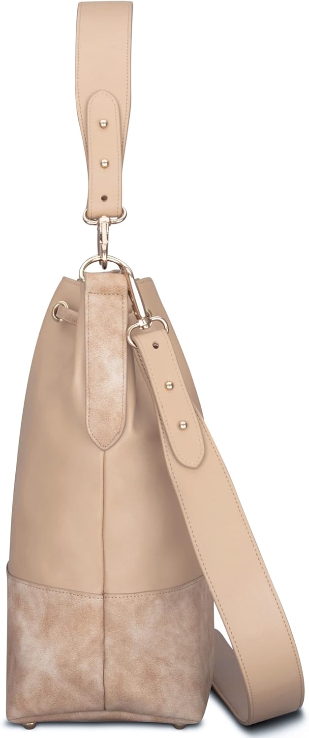 Expatrié Beuteltasche Damen - Sarah Medium - Handtasche aus Veganem PU Leder - Umhängetasche für Cit