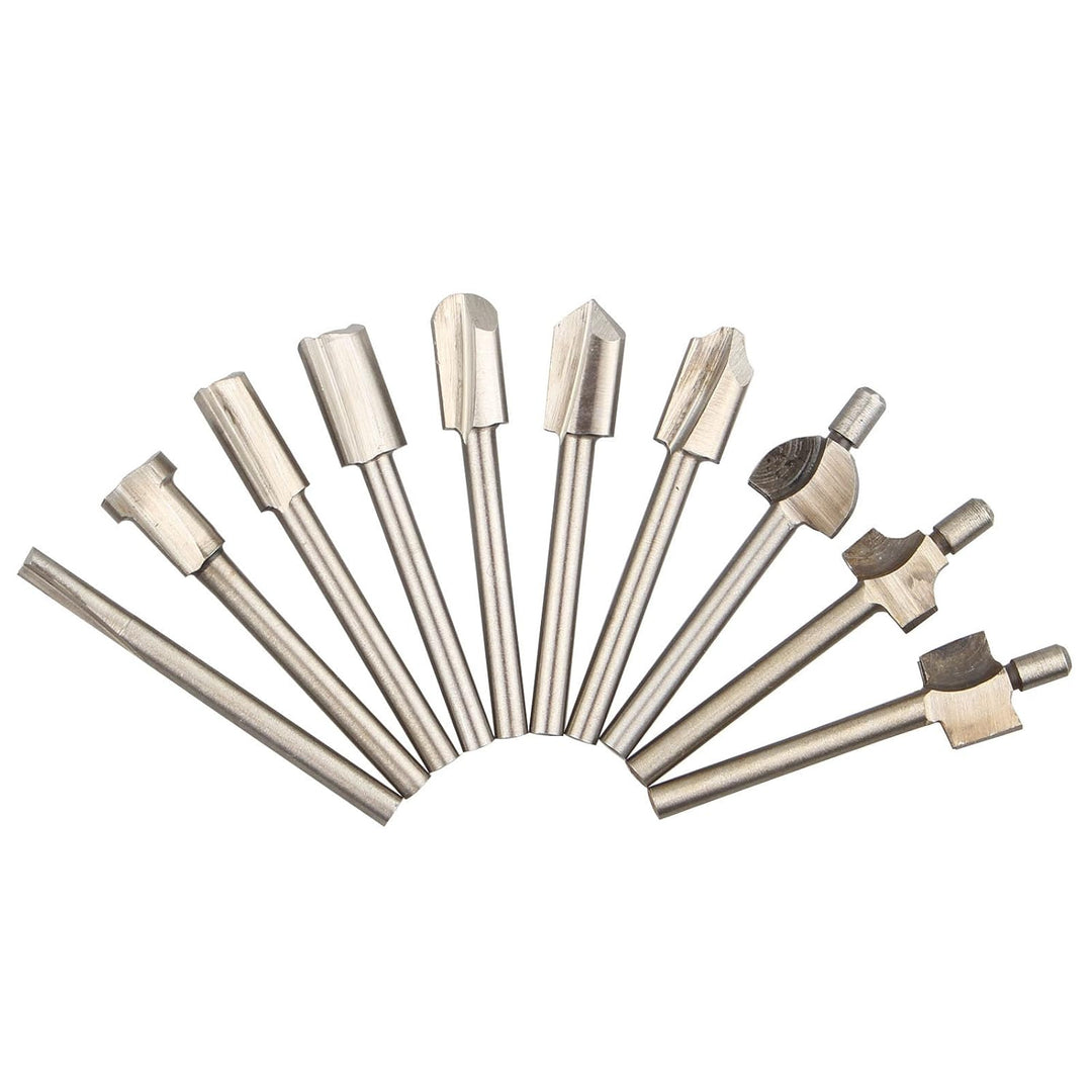 HALJIA 10 HSS Router Holz Fräser Borte Bits Dateien für Dremel Rotary Werkzeug-Set Carpenter holzbea