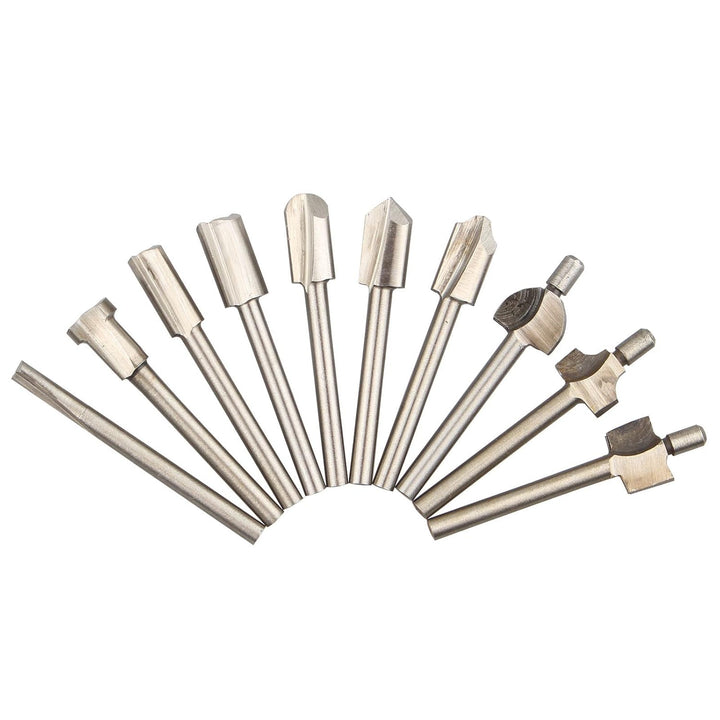 HALJIA 10 HSS Router Holz Fräser Borte Bits Dateien für Dremel Rotary Werkzeug-Set Carpenter holzbea