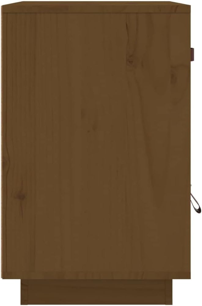 FIRBNUS Bedside Table Nachtkonsole Beistelltisch mit Stauraum Night Stand Nachttische 2er Set Honigb