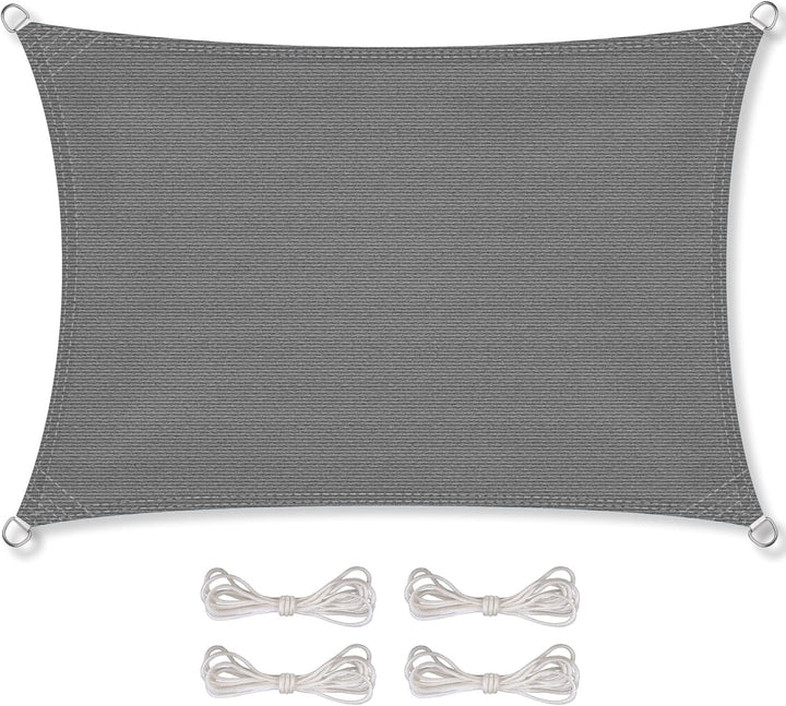 CelinaSun Sonnensegel inkl Befestigungsseile Premium HDPE wetterbeständig atmungsaktiv Rechteck 4 x