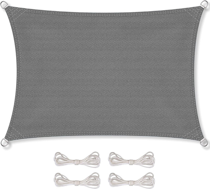 CelinaSun Sonnensegel inkl Befestigungsseile Premium HDPE wetterbeständig atmungsaktiv Rechteck 3 x