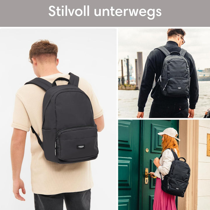 LARKSON Schulrucksack Mädchen & Jungen Teenager - No 3 - Rucksack Damen & Herren für Schule - 16" La