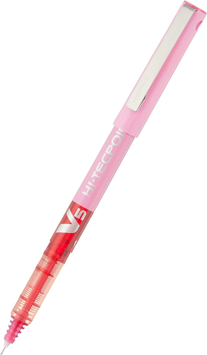 Pilot Tintenroller V5 Hi-Tecpoint 0,5 mm, 12 Stück, rosa rose 12 Stück (1er Pack), rose 12 Stück (1e