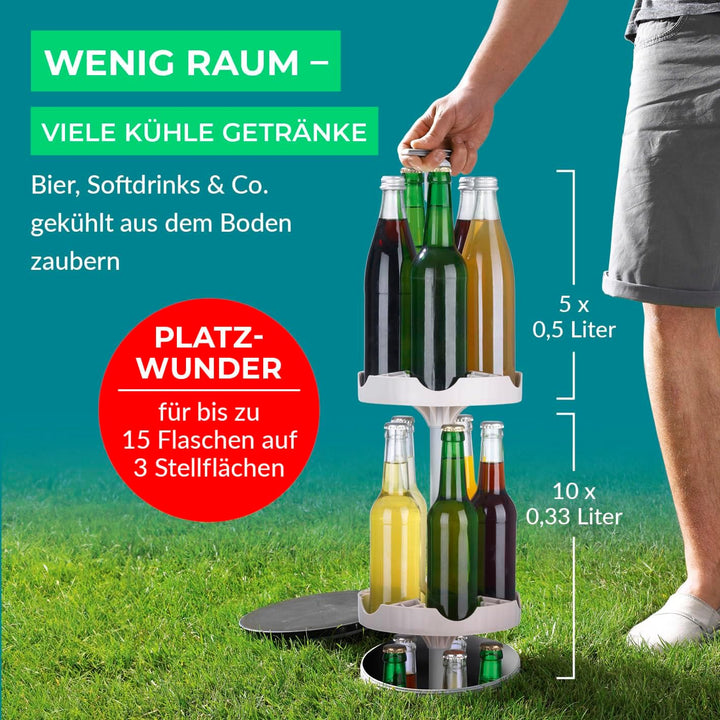 EASYmaxx Flaschenkühler Outdoor | Erdloch- Bierkühler, Camping Kühlschrank, Flaschenkühlschrank | bi