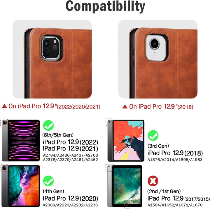 Antbox Hülle für iPad Pro 12.9 Zoll 2022 (6. Generation)/2021 (5.Gen) / 2020 (4.Gen) / 2018 (3. Gen)