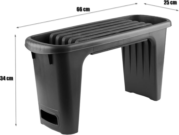 BigDean Kniebank Gartenbank mit Polsterung - Pflanzhilfe für Ihren Garten - Mit Werkzeugfach - für k