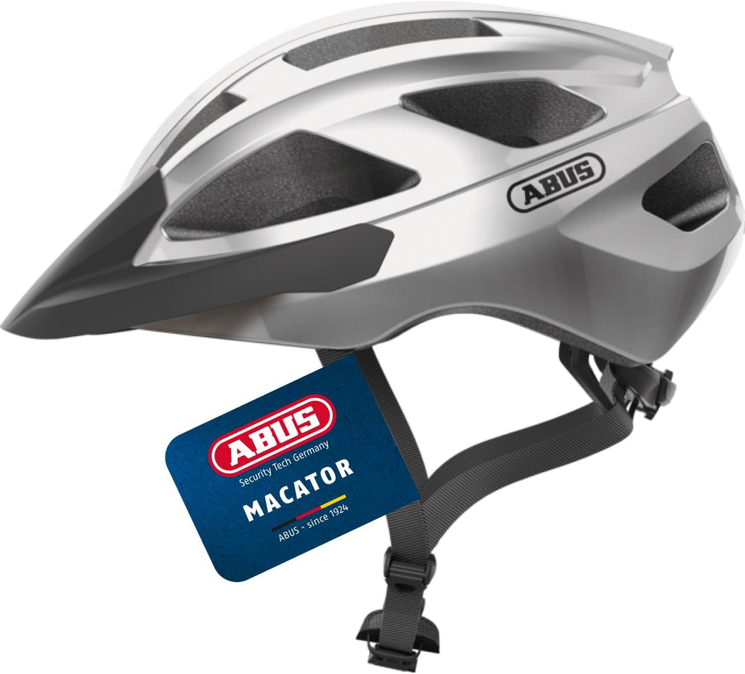 ABUS Rennradhelm Macator - sportiver Fahrradhelm für Einsteiger - auch für Zopfträger/-innen - für D