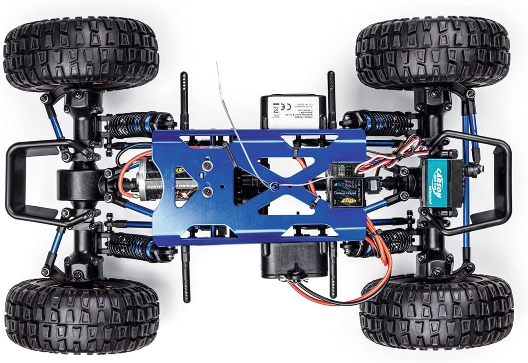 Carson 500404214 1:10 X-Crawlee Pro 2.0 100% RTR, Ferngesteuerter Crawler, RC Auto, inkl. Batterien