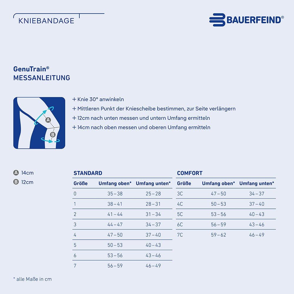 Bauerfeind Kniebandage GenuTrain Comfort Unisex zur Entlastung, Stabilisierung und Aktivierung nach