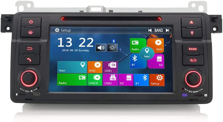 Erisin 7 Zoll Autoradio für BMW 3er E46 318 320 MG ZT Rover 75 Multimedia Player mit USB SD Navi Unt