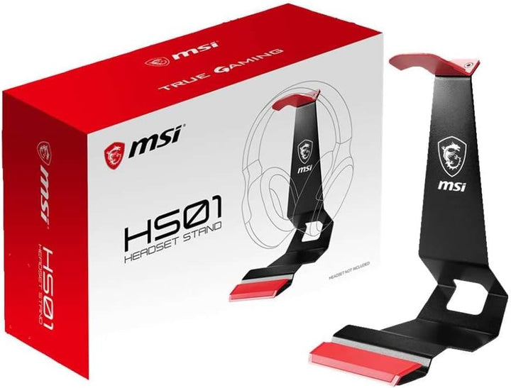 MSI Immerse HS01 Gaming Headset Ständer (Metall, 175 x 103 x 245 mm, schwarz rot) ohne Ladefunktion