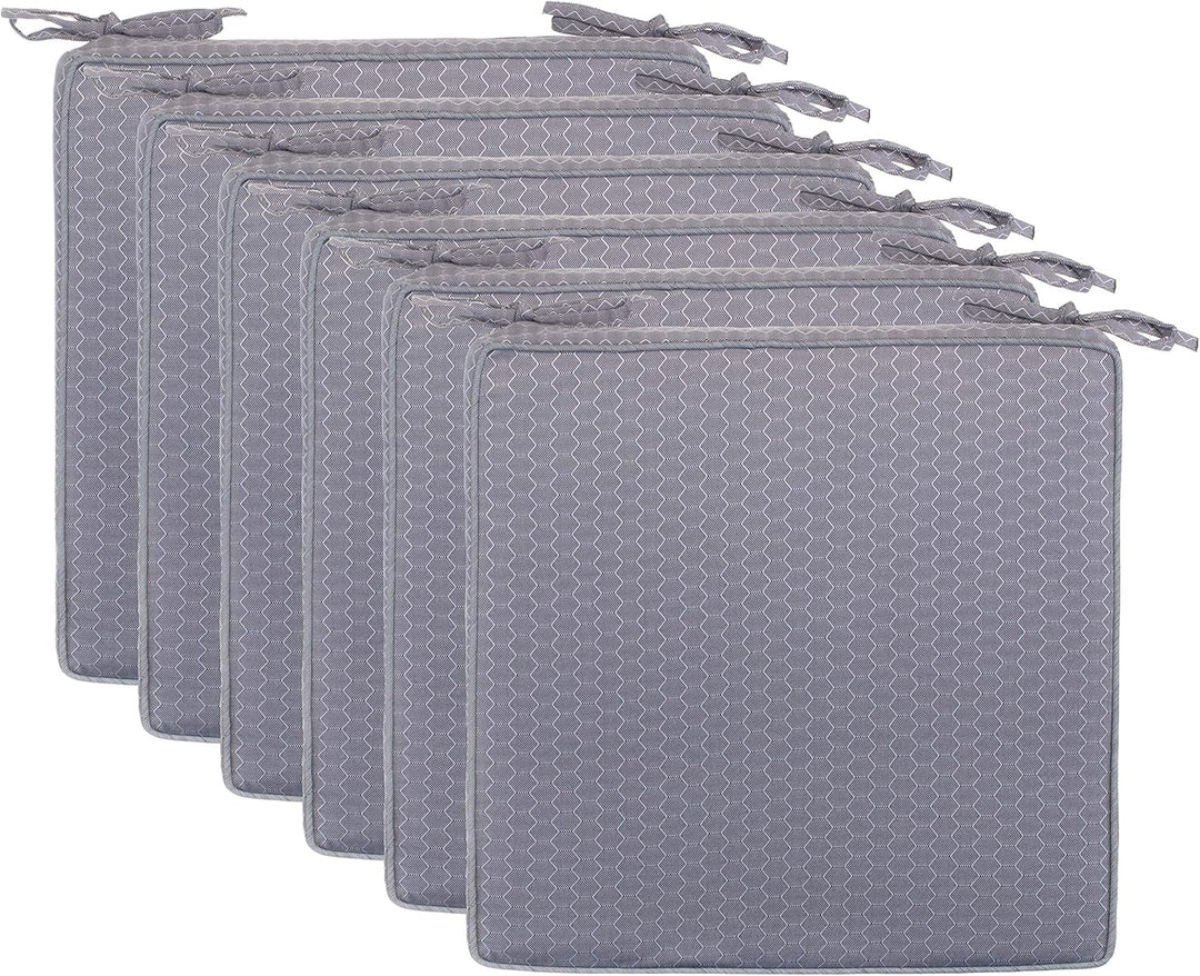 Brandsseller Outdoor Garten Sitzkissen Auflagen Kissen mit Paspel - Waben-Optik - Schmutz- und Wasse