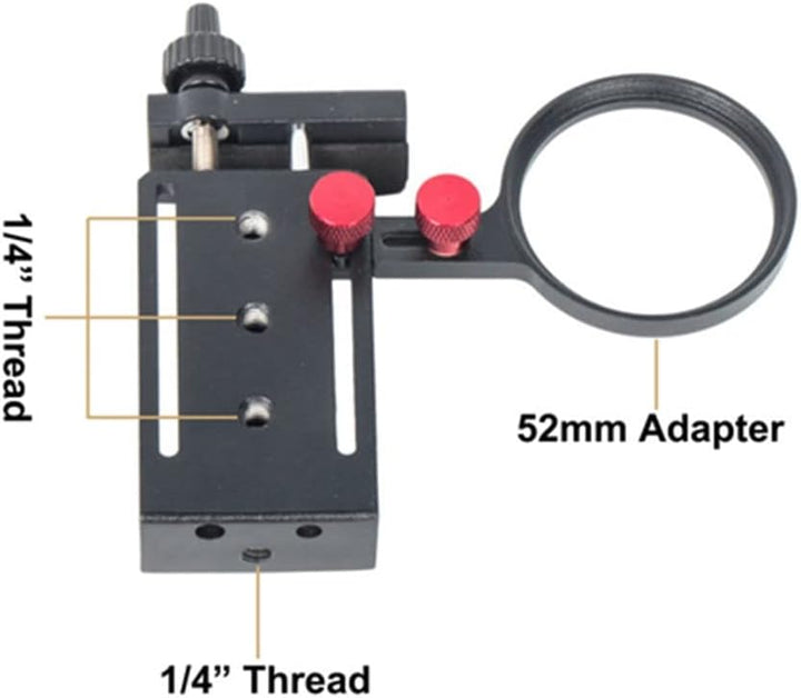 Came-TV Aluminium-Handy-Stativhalterung mit 52 mm Adapter für Filter und Objektiv mit Kaltschuhhalte