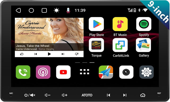 ATOTO S8MS 9" QLED 1280 * 720 Android Doppel Din Armaturenbrett-Einbau-Autoradio, Drahtloses Android
