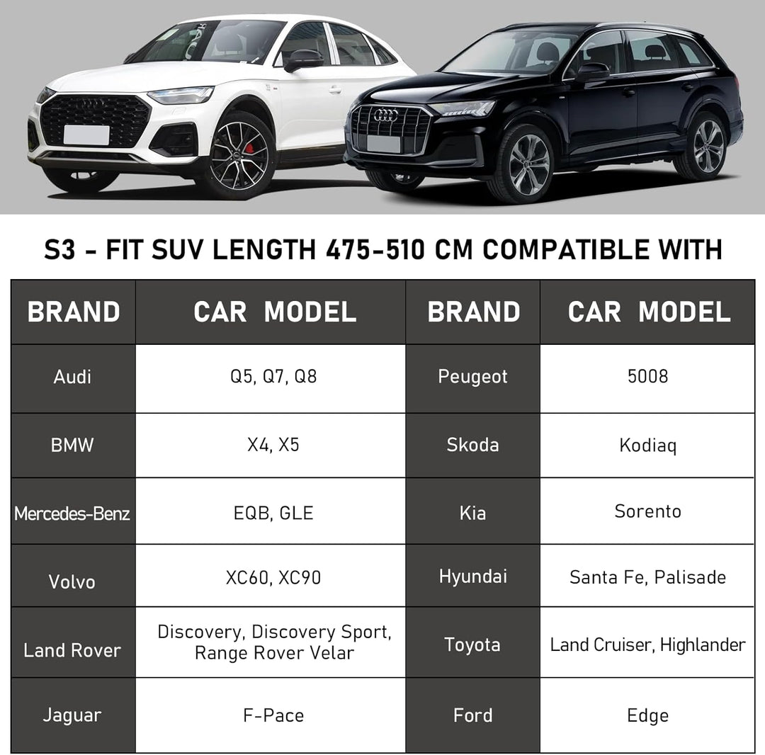 Favoto Autoabdeckung Vollgarage Auto Autoabdeckplane Outdoor - Wasserdicht Autohülle Autoplane Kompa