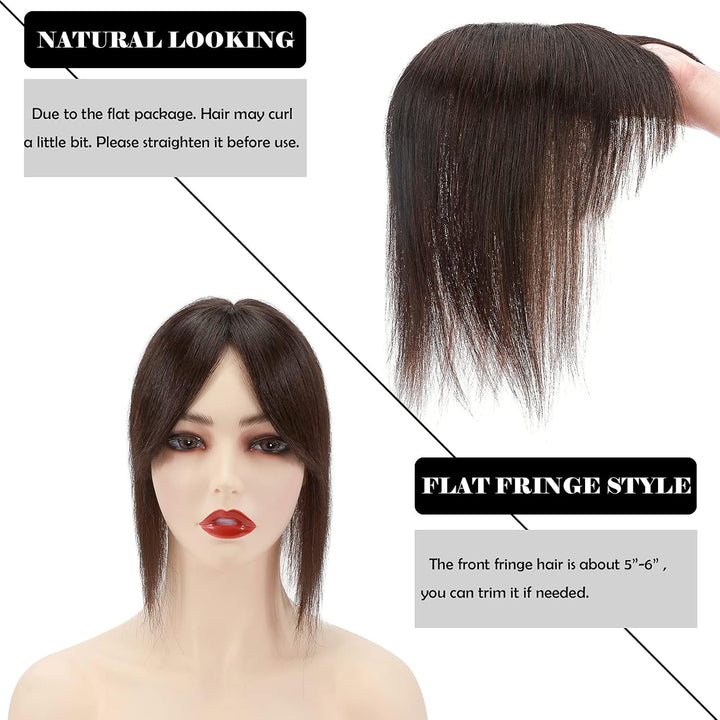 Clip in Extensions Echthaar Topper Extensions Echthaar Haarteile Echthaar Glatt Toupet Haarverdickun