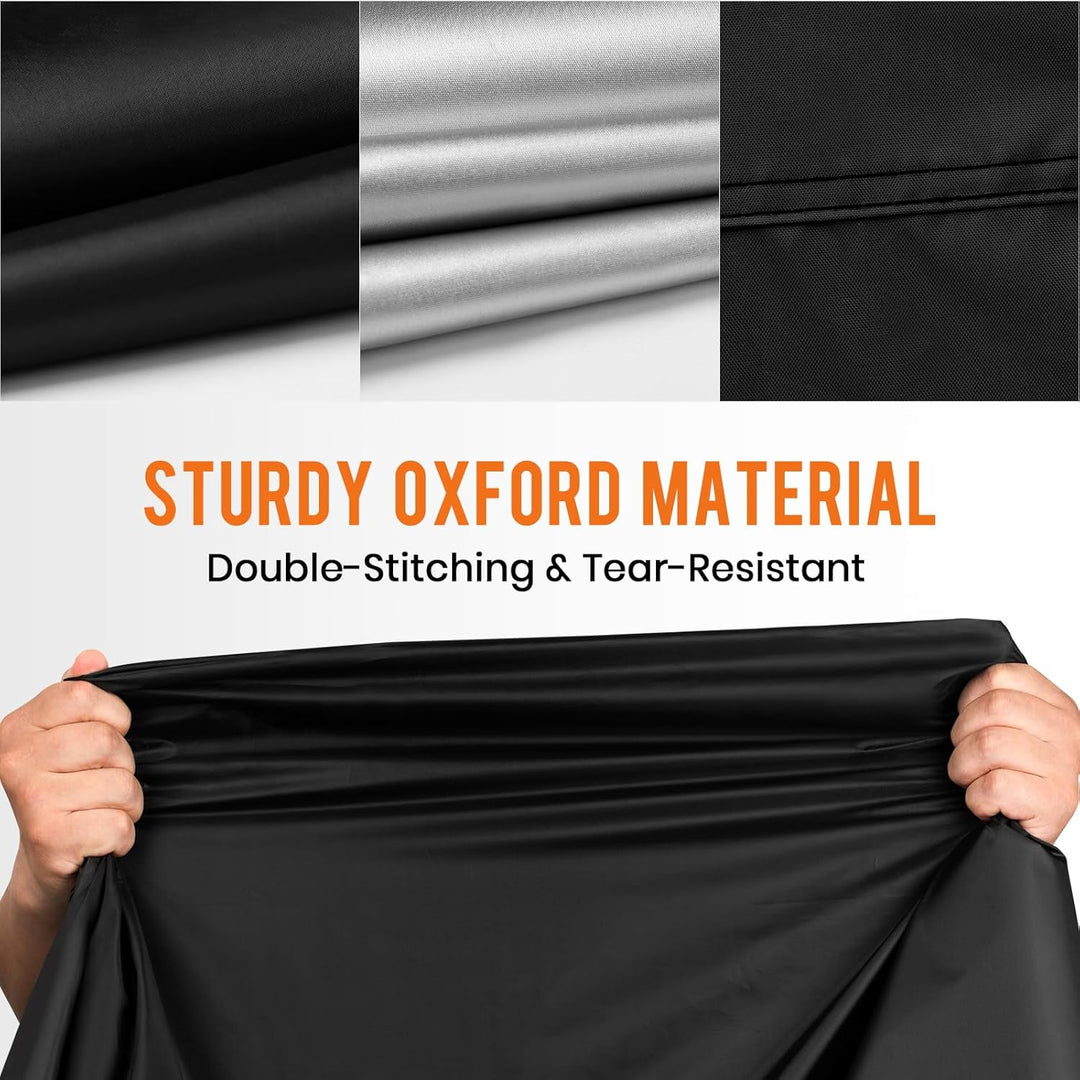 Favoto Motorradabdeckung für alle Jahreszeiten 210T wasserdichte Motorradabdeckung, 225 cm lang, UV-