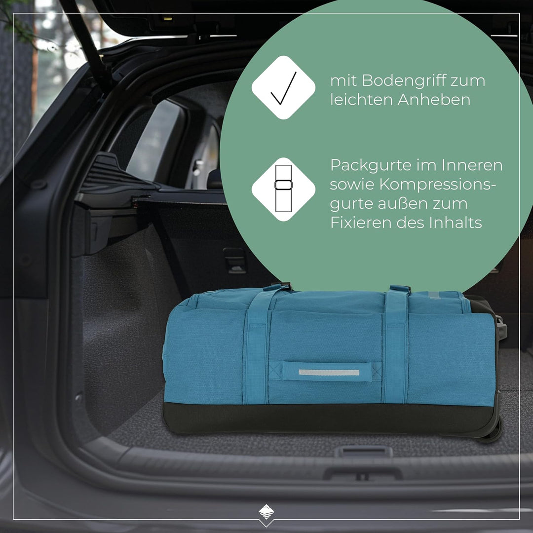travelite Trolley Reisetasche Grösse L, Gepäck Serie KICK OFF: Praktische Reisetasche mit Rollen für