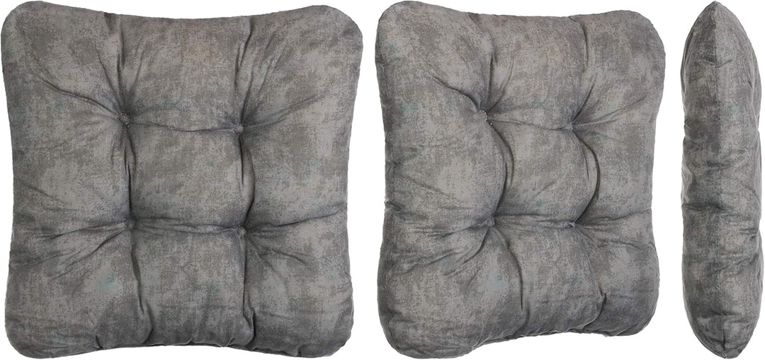 Brandsseller Kissen-Set Sitzkissen Dekokissen Stuhlkissen Zierkissen Stuhlauflage 6er-Set Grau, 6er-