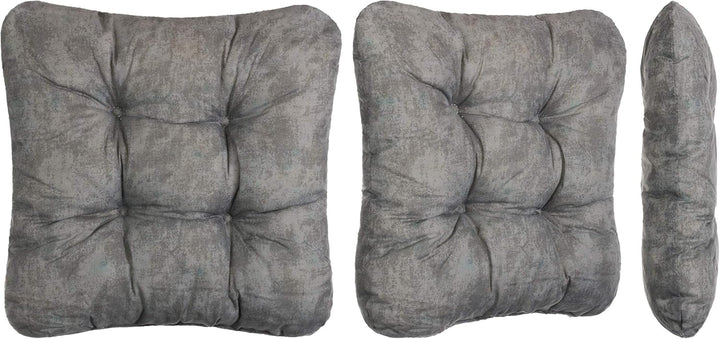 Brandsseller Kissen-Set Sitzkissen Dekokissen Stuhlkissen Zierkissen Stuhlauflage 6er-Set Grau, 6er-