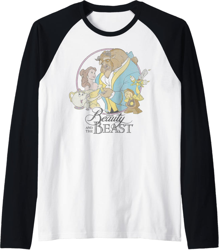 Disney Beauty And The Beast Classic Group Shot Raglan