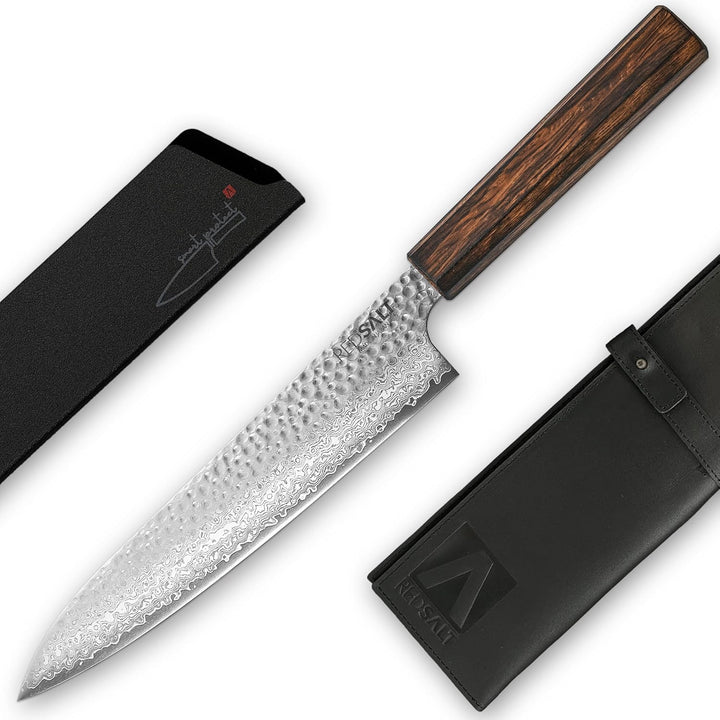 REDSALT® Professional Series GYUTO 牛刀 21cm Damaststahl Chefmesser handgefertigt in Japan | Profi Koc