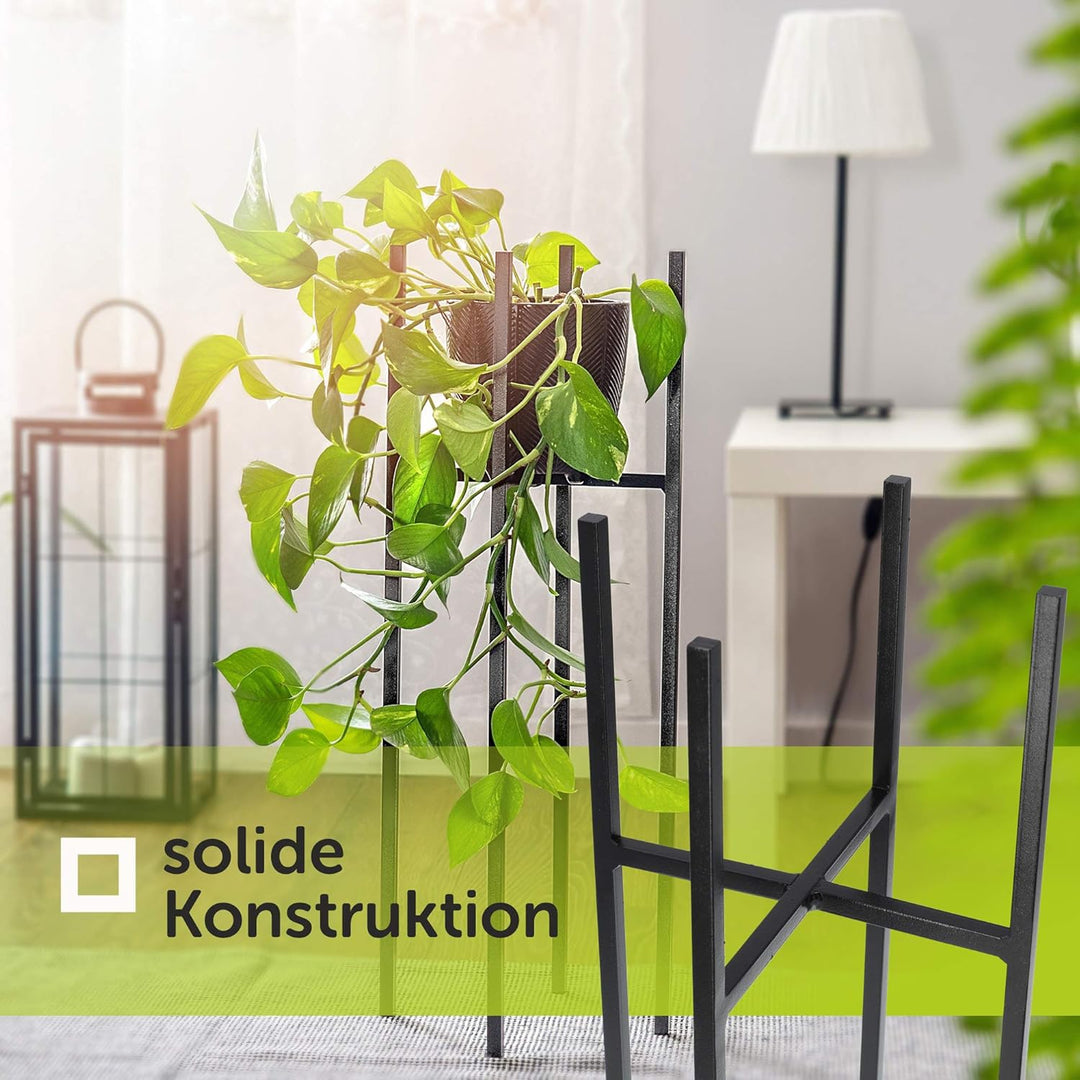 KADAX Blumenständer, wetterfester Pflanzenständer aus Stahl, Blumentopfhalter für Innen, Aussen, Bal