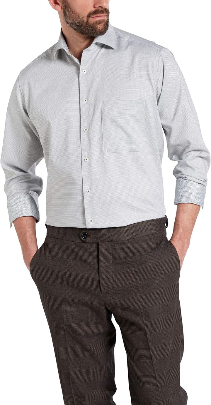 eterna Langarm Hemd Comfort Fit Natté strukturiert