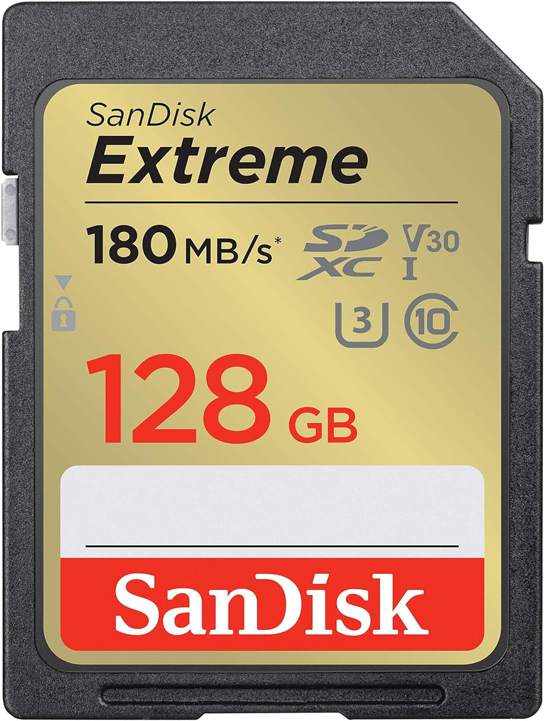 SanDisk Extreme SDXC UHS-I Speicherkarte 128 GB (V30, 180 MB/s Übertragung, U3, 4K UHD Videos, SanDi
