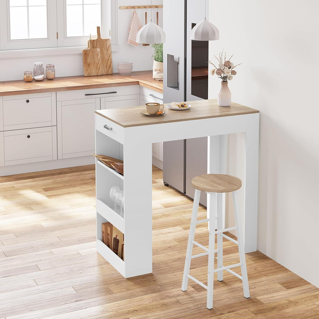 WOLTU 4X Barhocker Bistrohocker Tresenhocker Barstuhl, Gestell aus stabilem Stahl, Stizfläche aus MD