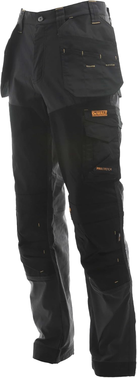 DeWalt Herren Dewmem3829-tb Memphis Holsterhose, Taille 96,5 cm, Beinlänge 73,7 cm, schwarz/grau, 38