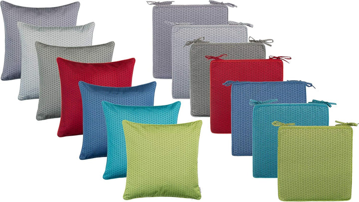 Brandsseller Outdoor Garten Kissen Dekokissen Wabenoptik Schmutz- und Wasserabweisend mit Reissversc