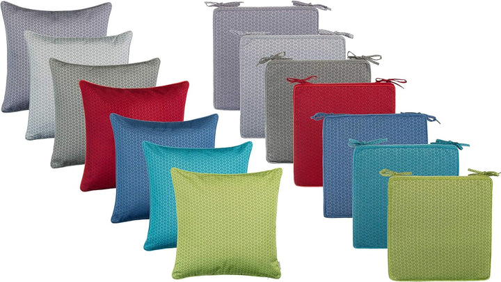 Brandsseller Outdoor Garten Kissen Dekokissen Wabenoptik Schmutz- und Wasserabweisend mit Reissversc