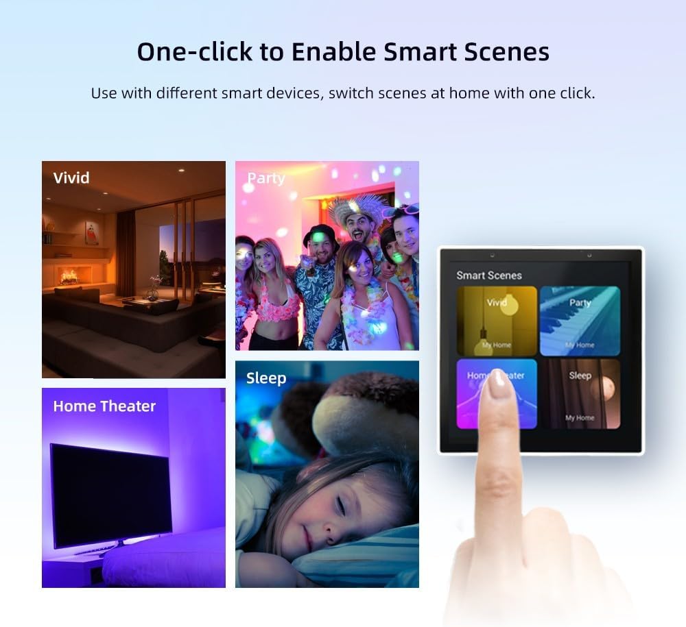 Smart Home Control Panel, Smart Scene Wandschalter, Smart Life integriertes Bedienfeld unterstützt b