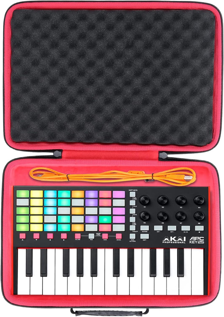 co2CREA Hart Reise Schutz Hülle Etui Tasche für Akai Professional APC Key 25 MK2 25-Tasten USB MIDI