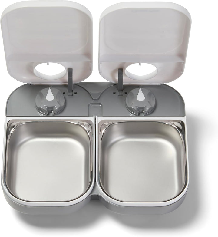 Closer Pets C200 Automatischer Futterspender für Katzen und kleine Hunde, mit Edelstahl-Futternapf-E