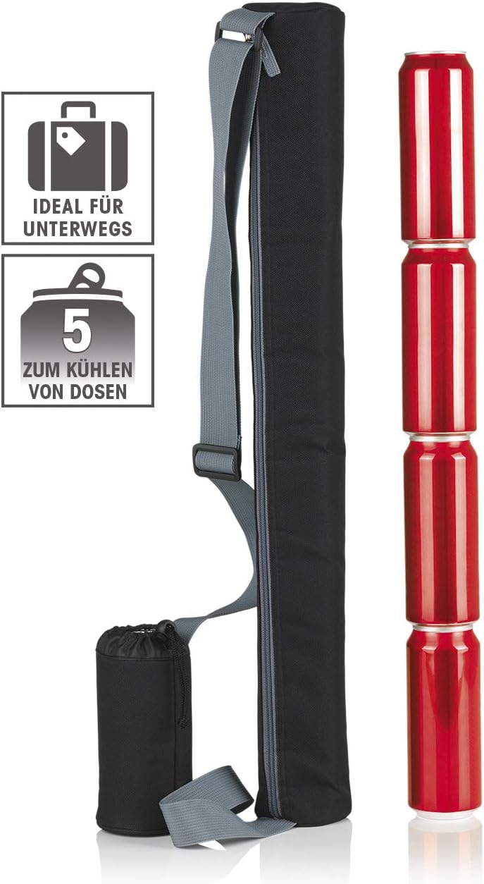 EASYmaxx Dosen-Kühltasche 70cm bis zu 5X 0,5l Dosen isoliertes Kühlfach mit Reissverschluss, Tragegu