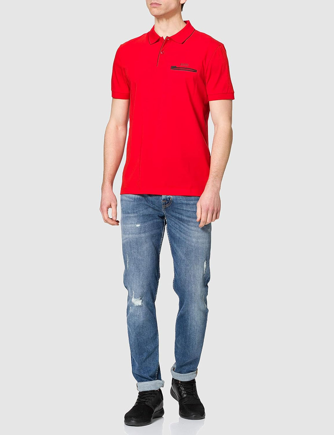 BOSS Herren Paule 9 10234064 01 Polohemd, Medium Red618, S