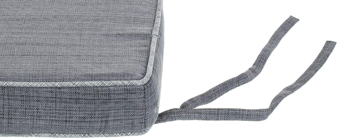 Brandsseller Outdoor Garten Sitzkissen Auflagen Kissen mit Paspel - Leinenoptik Uni - Schmutz- und W