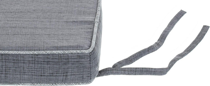 Brandsseller Outdoor Garten Sitzkissen Auflagen Kissen mit Paspel - Leinenoptik Uni - Schmutz- und W