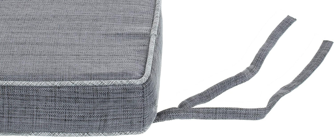 Brandsseller Outdoor Garten Sitzkissen Auflagen Kissen mit Paspel - Leinenoptik Uni - Schmutz- und W