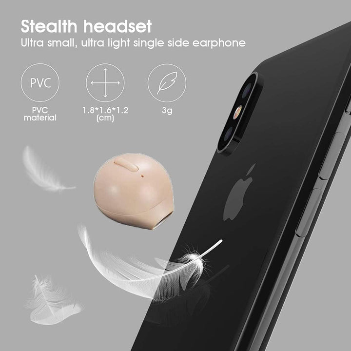 SZHTFX Mini-Ohrhörer, Bluetooth, In-Ear, Mikrofon, klein, unsichtbar, mit Schnellladung, 260 mAh, ka