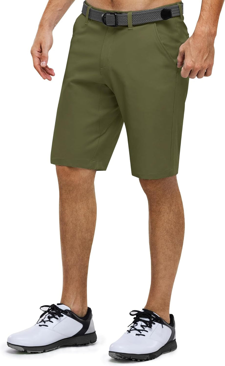 33,000ft Herren Golf Shorts Stretch Kurze Golfhosen Leichte Schnelltrocknende 11" Bermuda Shorts Kur